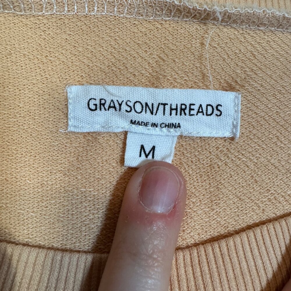 Grayson Threads Medium Ombre Cropped Long Sleeve … - image 3